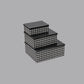 Metal Lid Storage Boxes - Set Of 3 (Pepita)