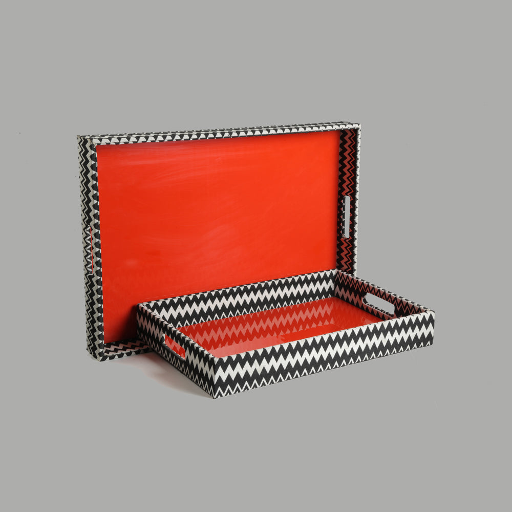 Utility Trays - Set Of 2 (Chevron)