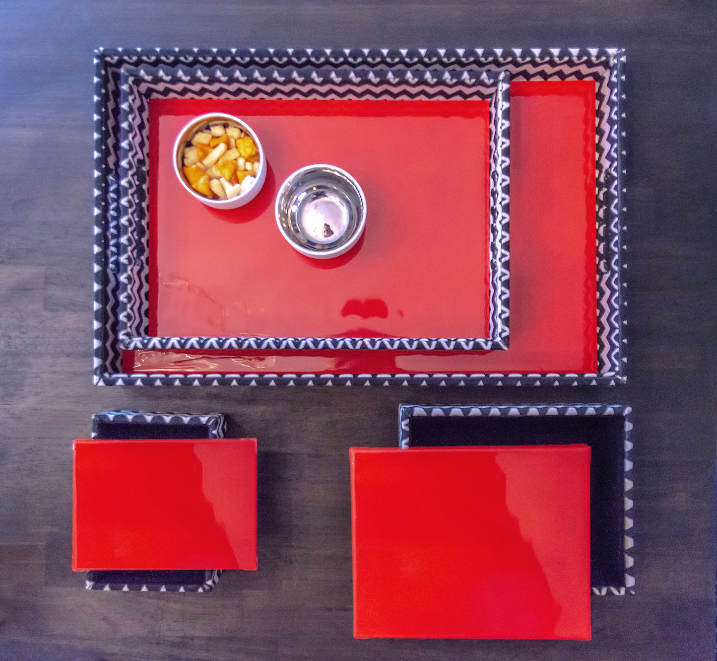 Utility Trays - Set Of 2 (Chevron)