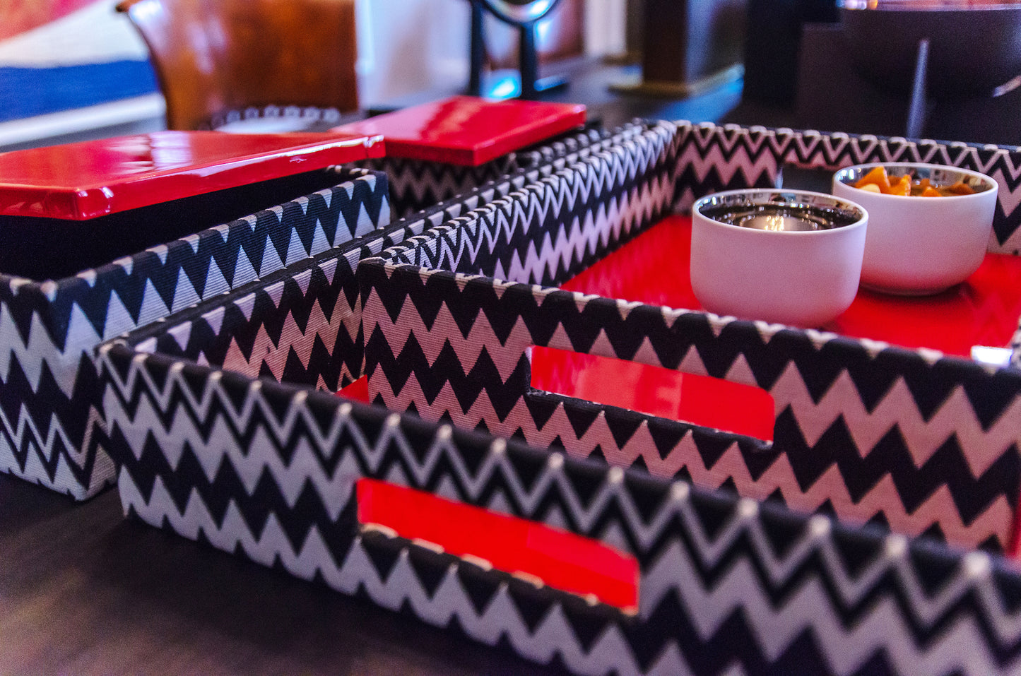 Utility Trays - Set Of 2 (Chevron)