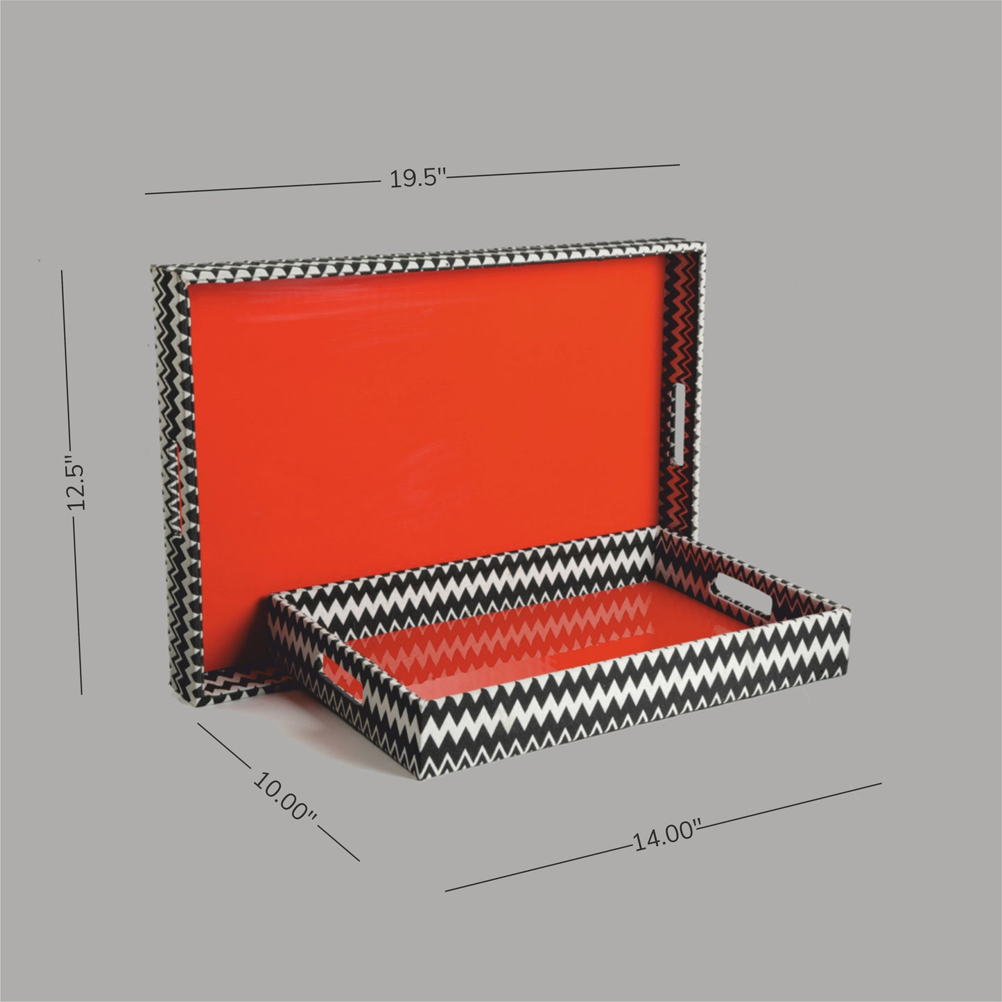 Utility Trays - Set Of 2 (Chevron)