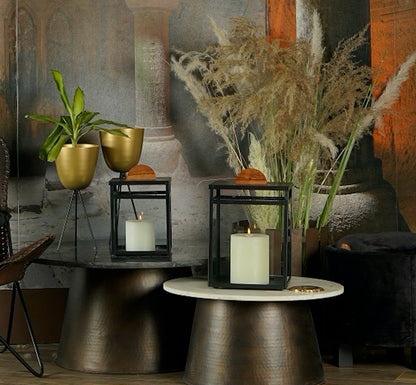 Cube Lanterns - Set Of 2 (Black)