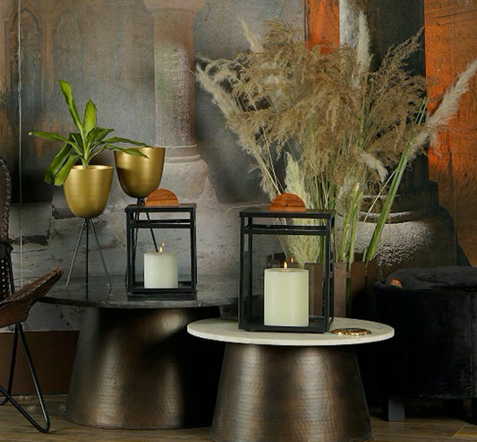 Cube Lanterns - Set Of 2 (Black)