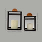 Cube Lanterns - Set Of 2 (Black)