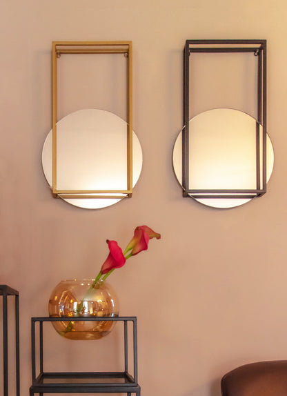 Modern Wall Mirror (Black)