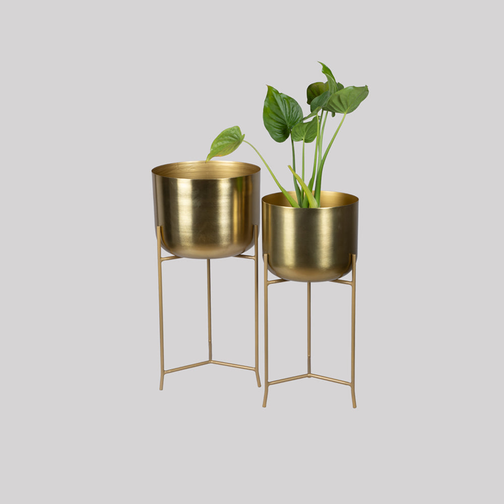Planters With Stand - Set of 2