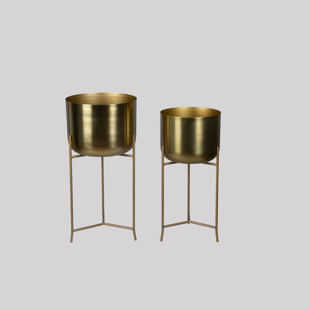 Planters With Stand - Set of 2