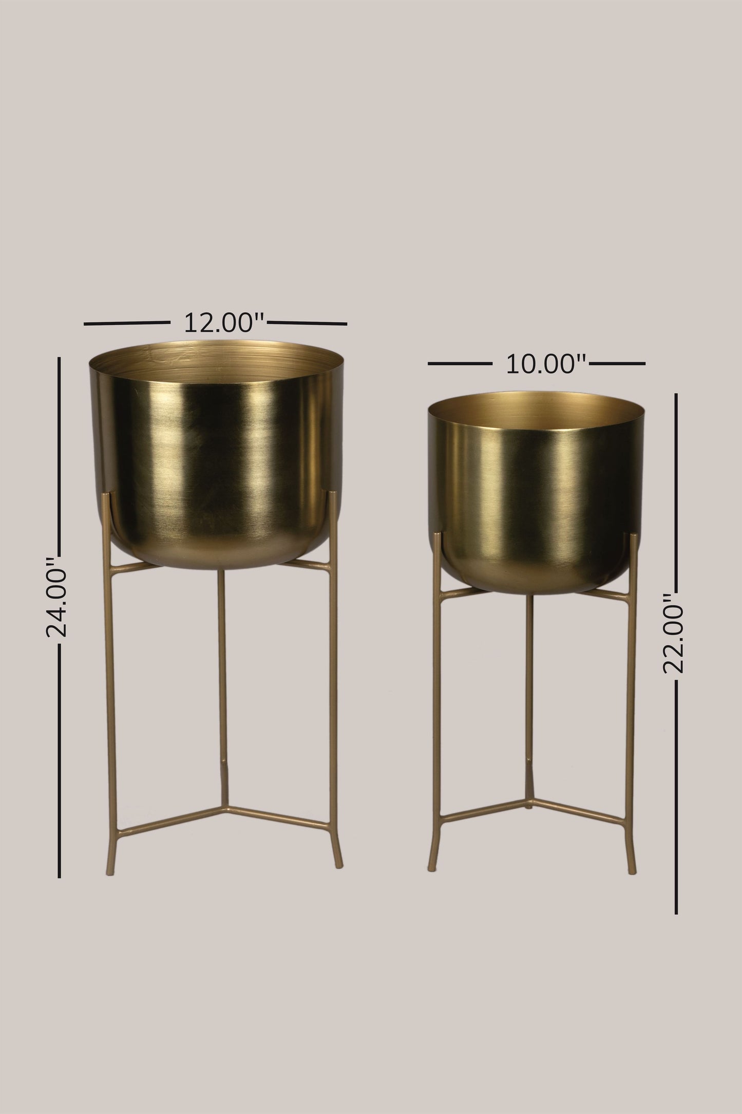 Planters With Stand - Set of 2