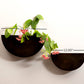 Semi Circle Wall Planters - Set Of 2 (Brown)