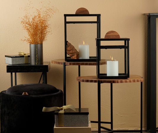 Two Wooden Nesting Tables