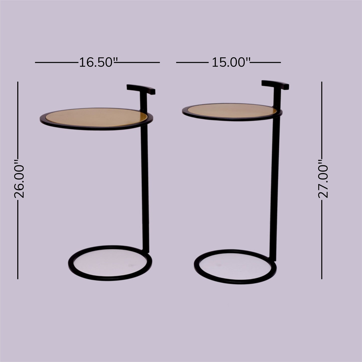 Two C-Tables (Gold & Black)