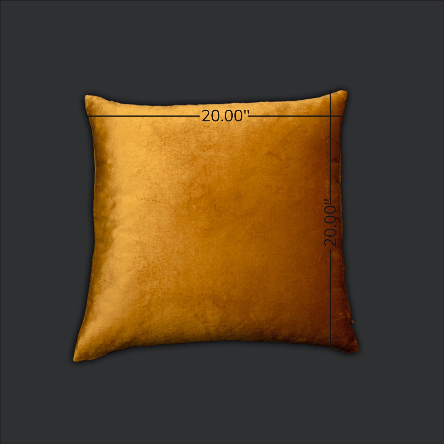 Two Large - Lush Cushion Covers (Yellow)