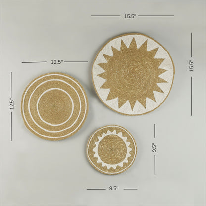 Jute Wall Art - Set Of 3 Pcs