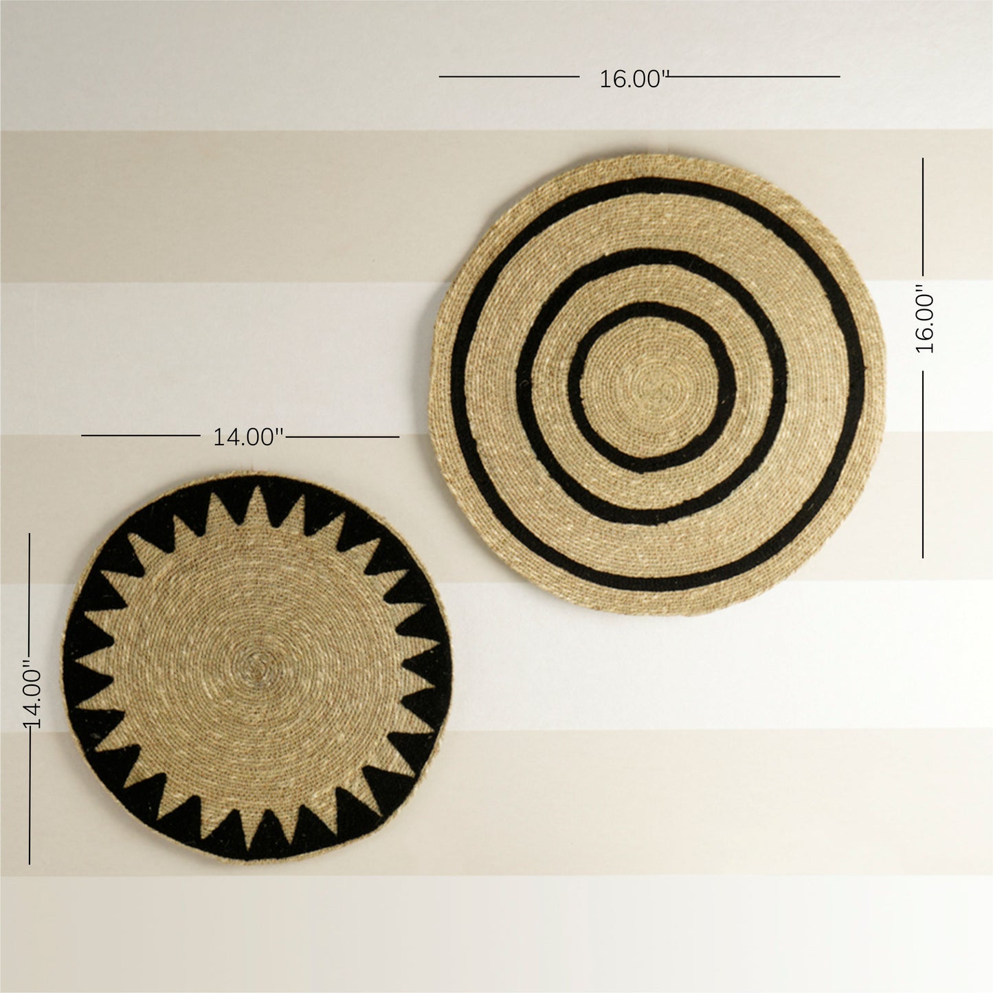 Jute Wall Art - Set Of 2 Pcs