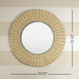 Round Mirror With Jute
