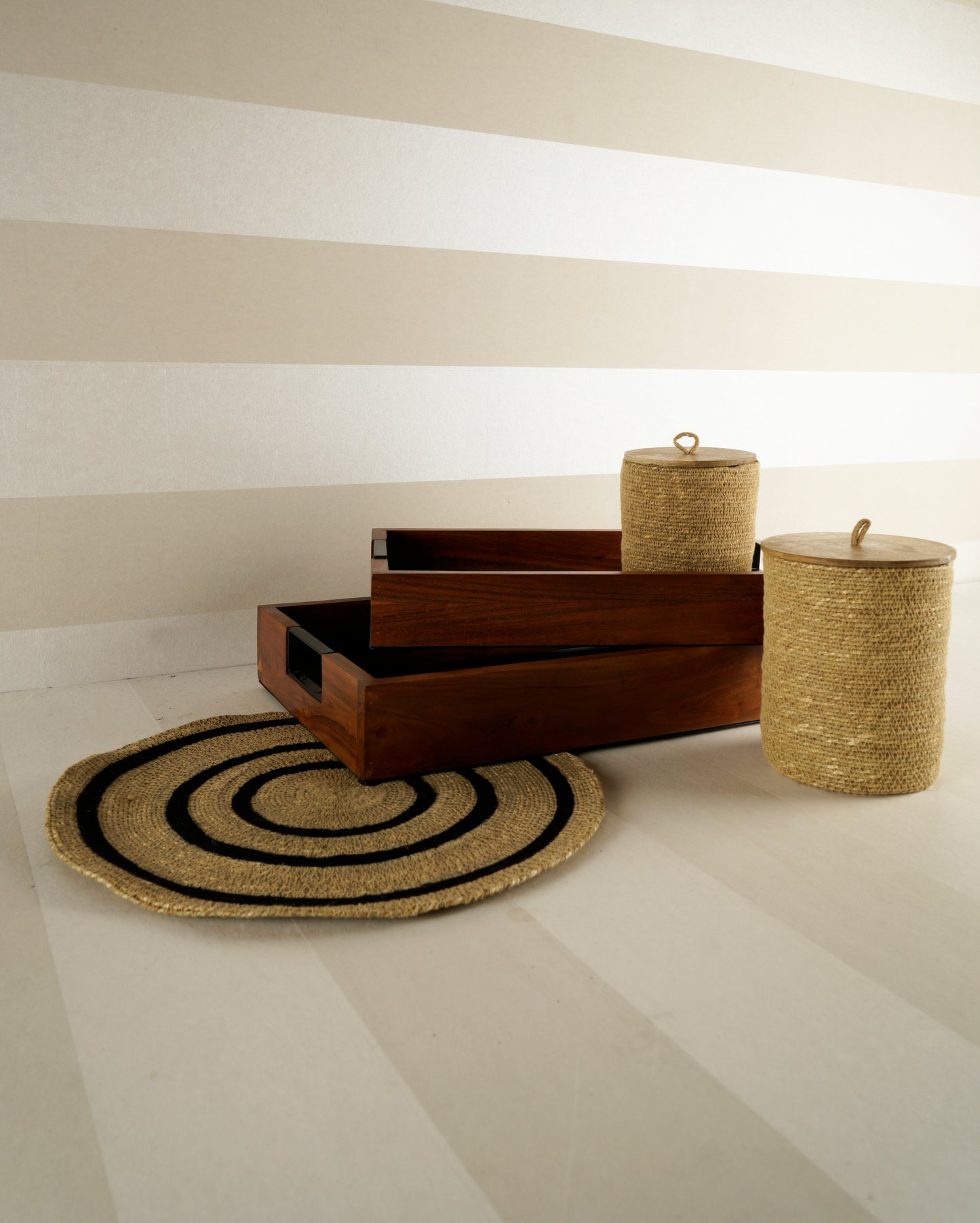 Jute Storage Boxes -  Set Of 2 Pcs
