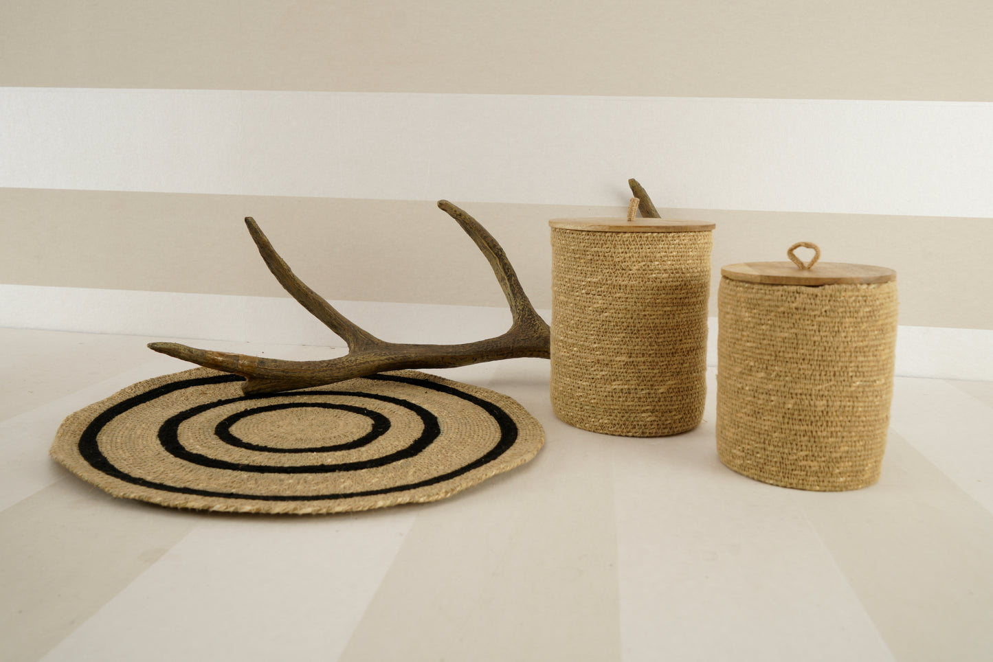 Jute Storage Boxes -  Set Of 2 Pcs
