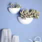 Metal Indoor/Outdoor Wallscape Planters (White)