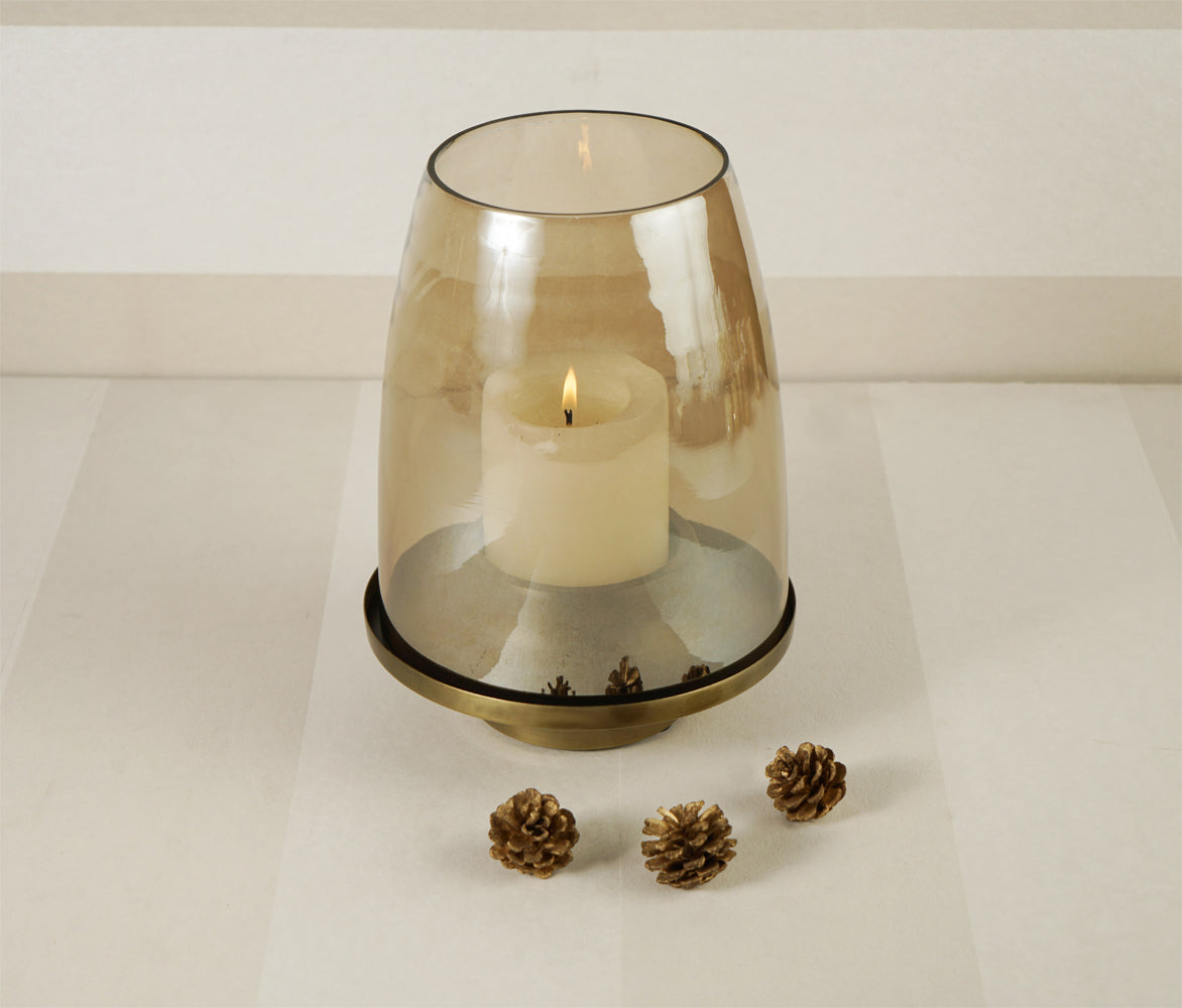 Gold Antique Lantern with Glass