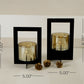 Set of 2 Tea-Light Hurricane with Handle(Black)