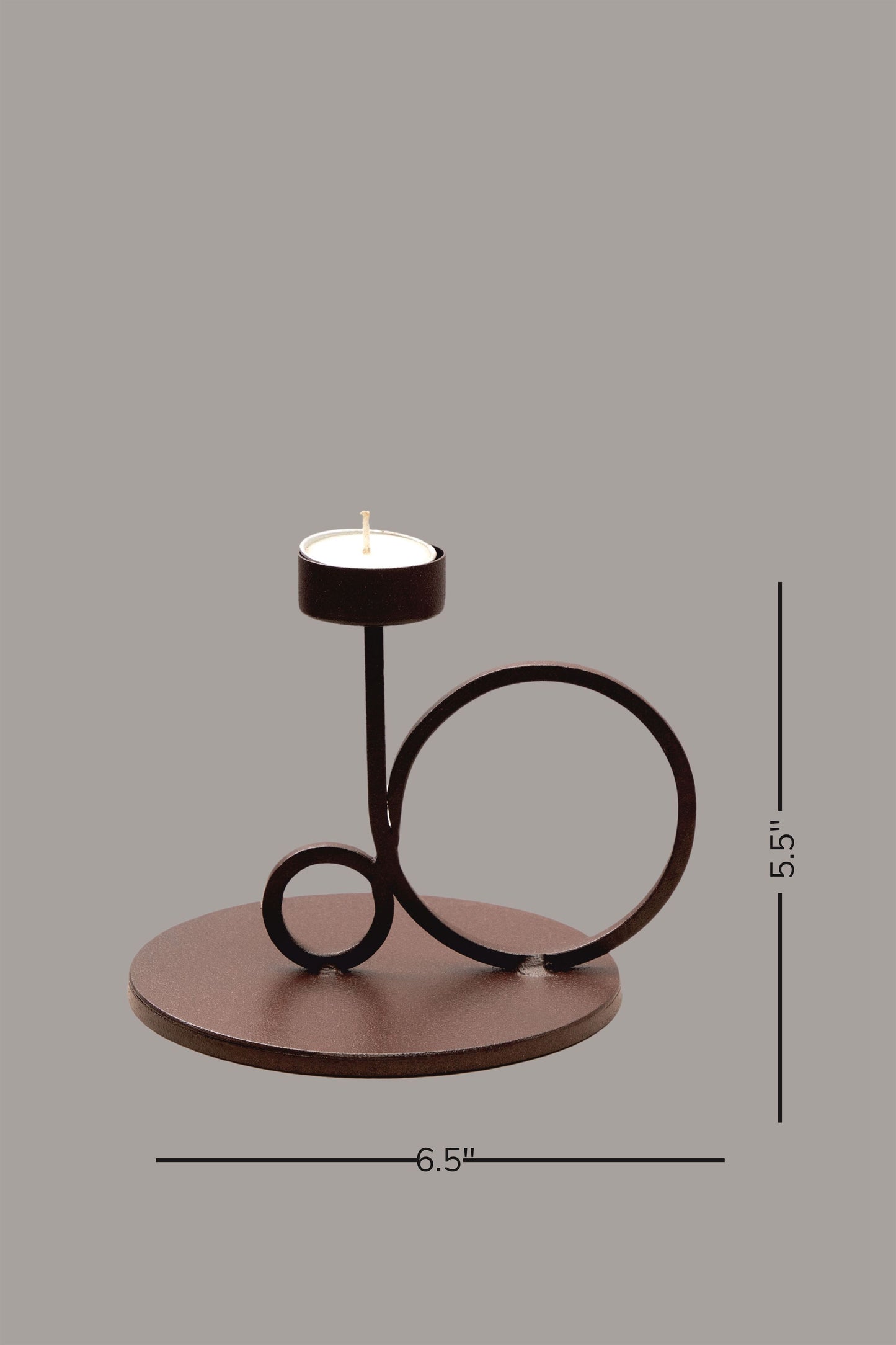 Tea Light Holder (Rust Texture)