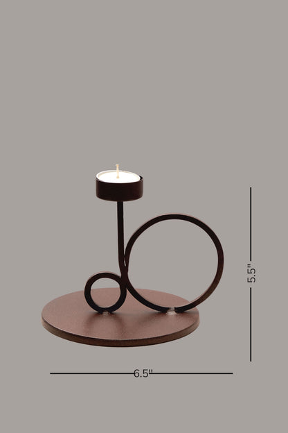 Tea Light Holder (Rust Texture)