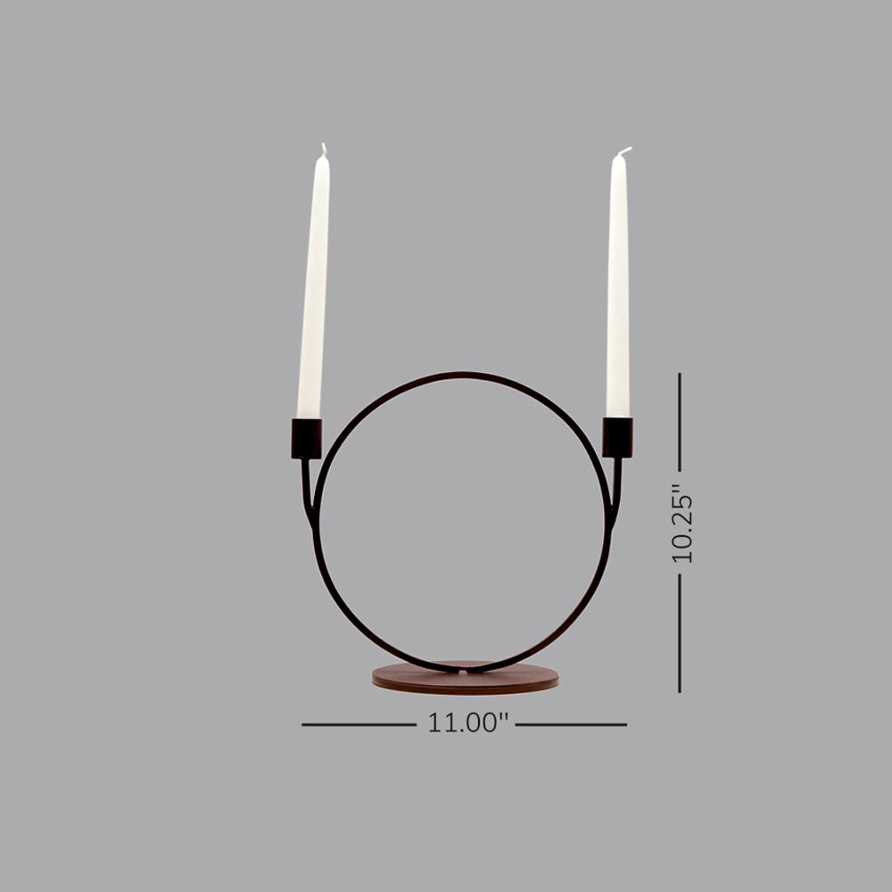 Twin Taper Holder(Texture Rust)