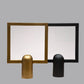 Pedestal Square Mirror (Gold)