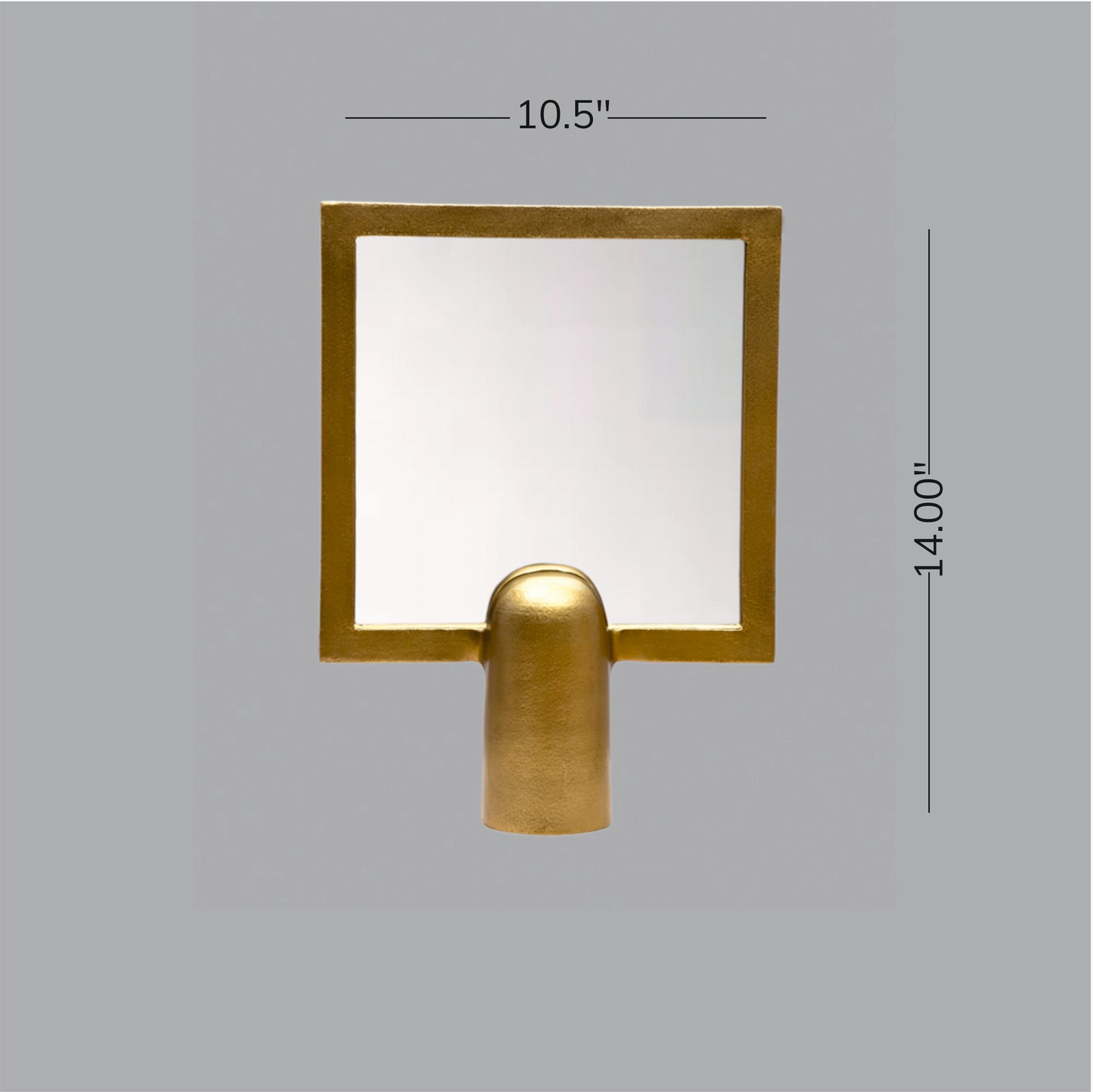 Pedestal Square Mirror (Gold)