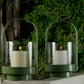 Metal & Glass Lantern (Brown)