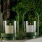 Metal & Glass  Lantern (Olive Green)