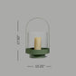 Metal & Glass  Lantern (Olive Green)