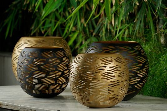 Cutwork Hurricane - Large (Black & Gold)