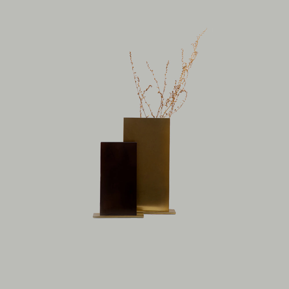 Straight Edge Vases - Set Of 2