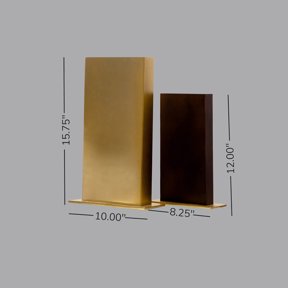 Straight Edge Vases - Set Of 2
