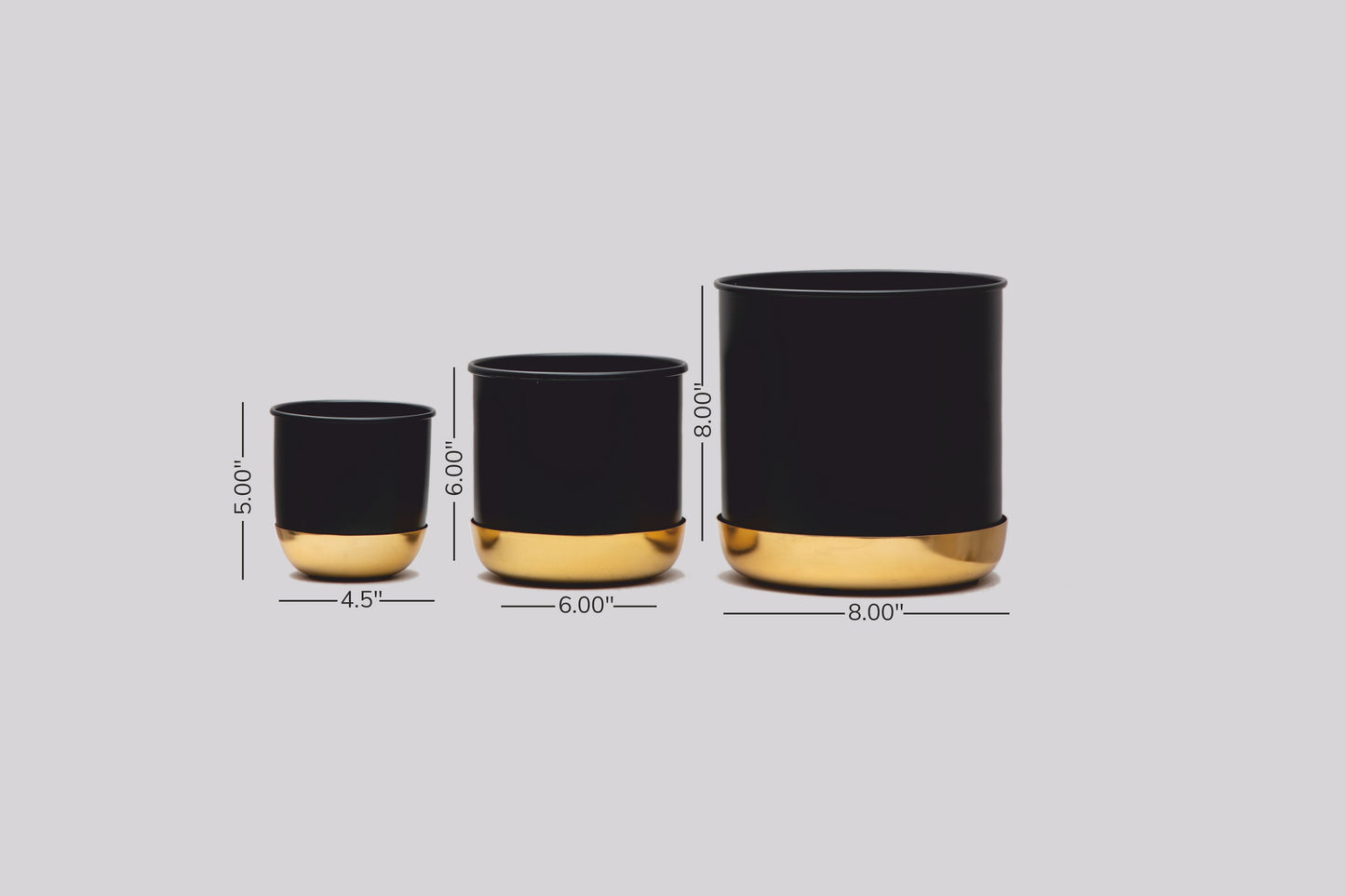 Planters - Set Of 3 (Black)