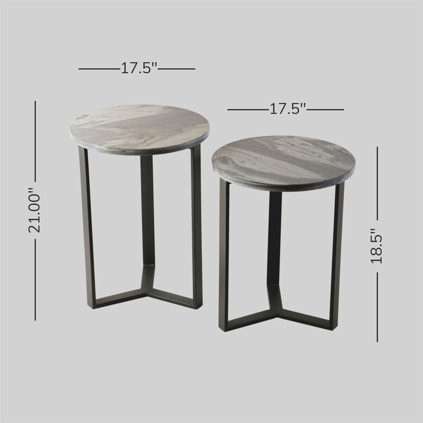 Marble Nesting Tables - Set Of 2