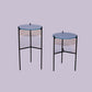 Two Round Accent Tables (Blue)