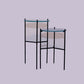 Two Round Accent Tables (Blue)