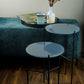 Two Round Accent Tables (Blue)