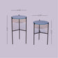 Two Round Accent Tables (Blue)